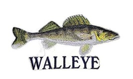 Nature&#39;s Bounty Beautiful Custom Fish Portraits[ Walleye Fish with Name] Embroid - £13.16 GBP
