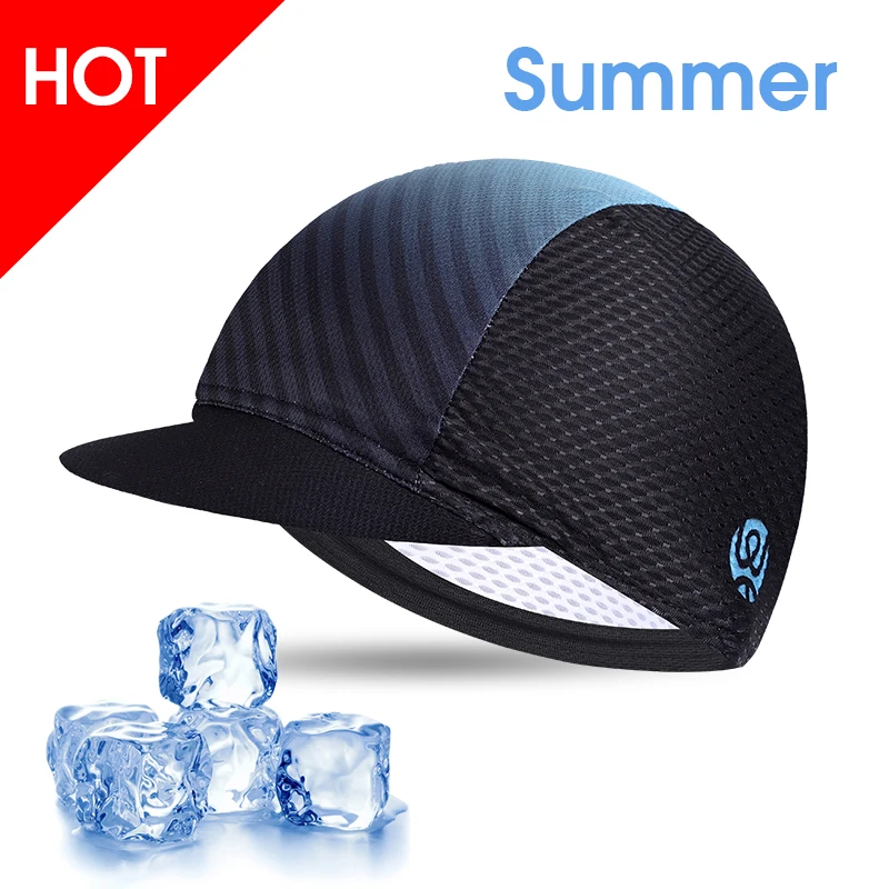 Summer Cycling Caps Ice Silk Anti-UV Hat Outdoor  Cap Helmet Liner Hat Road Bike - £24.75 GBP