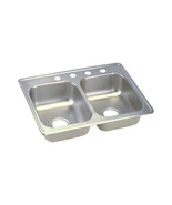 Dayton Stainless Steel 25 X 19 X 6.25 in. Double Bowl Top Mount Kitchen ... - €233,04 EUR