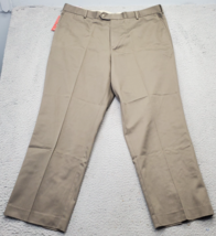 DOCKERS Premium Khaki Pants Mens 40x29 Brown Relaxed Fit Flat Front Neve... - $29.30