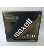 Vintage Maxell 10 Mini Floppy Disk High Density Double Sided 5 1/4&quot; 10 P... - £15.51 GBP