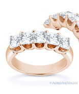 Forever Brilliant Square Cut Moissanite 14k Rose Gold U-Prong Ring Weddi... - $26,833.80 MXN+