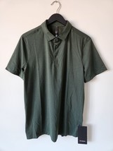 NWT LULULEMON SKSR Dark Green Evolution Polo Top Shirt Men&#39;s Medium - $75.55
