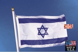 ISRAEL JEWISH Star Of  DAVID 2x3 foot SuperPoly In/Outdoor FLAG Banner*U... - £10.95 GBP