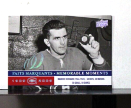 2008-09 Upper Deck Montreal Canadiens Centennial #290 Maurice Richard - £3.89 GBP