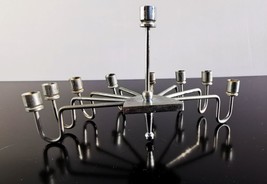 Israel Modernist Judaica Hanukkah Menorah Lamp Jerusalem Holy Land Rare Unique - £29.67 GBP