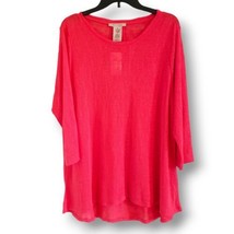 Philosophy Women&#39;s Size XL Wild Watermelon 3/4 Sleeve High Low Pullover Top - £21.52 GBP
