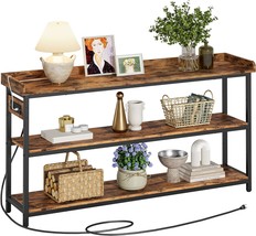 Ironck Console Table, Sofa Table With Power Outlet, Farmhouse Hallway Table, 55&quot; - $150.99