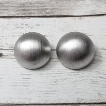 Vintage Bergere Clip On Earrings Silver Tone 7/8&quot; - £15.71 GBP
