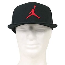 NIKE Men&#39;s Jordan PRO Jumpman Snapback Cap Hat Black/Red AR2118-010 - £27.36 GBP