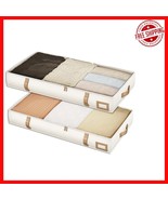 Stylish Under Bed Storage Bags - 2 Pack with Clear Windows and Leather H... - $927.78 MXN
