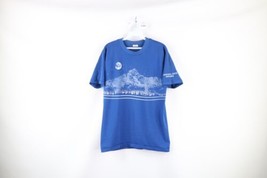 Vintage 80s Streetwear Mens Large Distressed Mountains Space Moon T-Shirt USA - £30.99 GBP