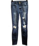 Fashion Nova Womens Juniors Distressed Jeans Size 3 Cotton Blend Excelle... - $16.27 CAD