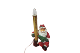 Santa Claus Resin Night Light Electric 8&quot; Tall Christmas Holiday Toggle Switch - £15.75 GBP