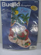 Tropical Santa Bucilla Felt Christmas Stocking Kit 18&quot; Tropical Beach #83975 - £43.93 GBP
