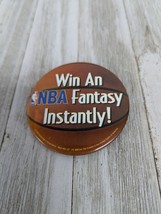 Vintage NBA Fantasy Basketball Pinback Button Pin - £5.33 GBP