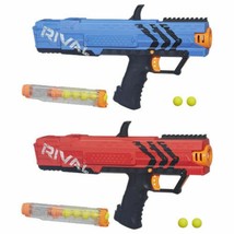 NEW 2-Pack Hasbro Nerf Rival Apollo XV-700 Blasters RED &amp; BLUE spring action - £67.47 GBP