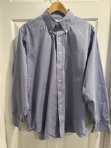 Brooks Brothers Men’s Shirt Size 16.5-34/35 Blue White Non Iron Cotton Button - £11.66 GBP