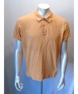 Eddie Bauer Orange Short Sleeve Men&#39;s Pique Polo Shirt Size Large - $7.92