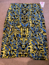 LuLaRoe Cassie Pencil Skirt Womens Sz M Neon Geometric Aztec Line Print NWT - £8.85 GBP