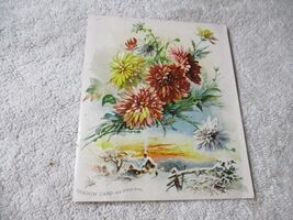 Vintage 1895 Shadow Trade Card Toledo Ohio 5.25'' x 4.25'' flowers - $23.75