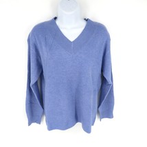 Nine West Women&#39;s V-Neck Ribbed Heron Blue Sweater XL NWT $49 - £11.87 GBP