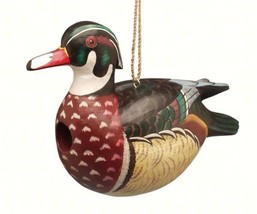 Wood Duck Bird Birdhouse Wooden Songbird Essentials New - £35.73 GBP