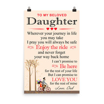 Poster Gift for Daughter from Love Dad Poster Father and Daughter Poster Gift - £25.73 GBP+