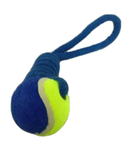 Knot Rope Tug w/ Regular Size Tennis Ball Classic Puppy Dog Toy! Blue - £2.32 GBP