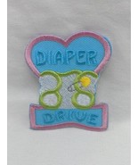 Diaper Drive Embroidered Iron On Patch 2&quot; - $13.55 CAD