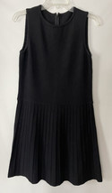 St John Collection Drop Pleat Dress Women&#39;s Size 4 Sleeveless Black Knit - £59.50 GBP