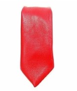 Men&#39;s RED Genuine Lambskin Leather Tie Stylish Handmade Formal Wedding P... - £28.79 GBP