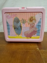 Barbie Reflective Mirror Pink Plastic Lunch Box No Thermos Mattel 1990 V... - $238.48 MXN