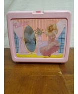 Barbie Reflective Mirror Pink Plastic Lunch Box No Thermos Mattel 1990 V... - $237.62 MXN