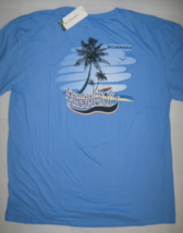 New Cubavera Mens Tranquilo Tropical Print T-Shirt Soft 100% Cotton Blue... - $12.82
