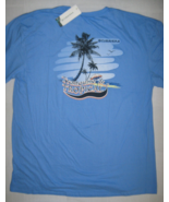 New Cubavera Mens Tranquilo Tropical Print T-Shirt Soft 100% Cotton Blue... - $12.82