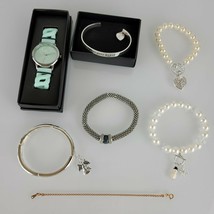 Avon Costume Jewelry Bracelet Watch Set Lot 7 pieces Angel Snowman Faux ... - $34.64
