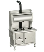 Dollhouse Miniature - Silver Kitchen Wood Cook Stove  1/12 scale - $35.54 CAD