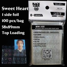 100PCS Sweet Heart Shaped Laser Flashing Card Film Korea Idol Holographic Standa - £85.07 GBP