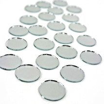 24 rOund MIRRORS 1/2&quot; inch diameter Circle Shape circular Real GLASS MIR... - £17.12 GBP