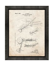 Dental Mirror Patent Print Old Look with Beveled Wood Frame - £20.06 GBP+