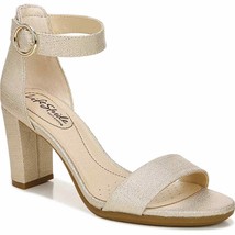 LifeStride Women Block Heel Ankle Strap Sandals Averly Size US 8.5M Platino Gold - £27.76 GBP