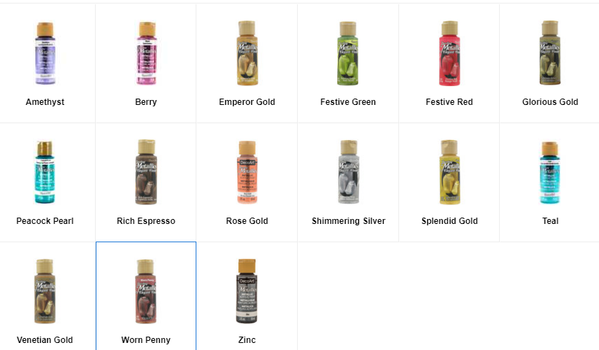 DecoArt Metallics Acrylic Paint Various Colors New Price Per Bottle - $5.93+