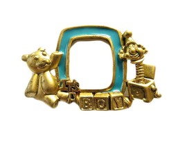 Danecraft Gold - Plated Baby Boy Picture Frame Pin Brooch - £10.03 GBP