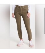 MOTHER The Rascal HR Ankle Undone Step Fray Jeans Pants Capers Green Wom... - $64.95