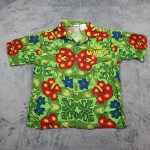 Corona Extra Beer Shirt Mens M Hawaiian Tropical Floral Casual Button Down - £18.65 GBP