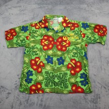 Corona Extra Beer Shirt Mens M Hawaiian Tropical Floral Casual Button Down - £18.77 GBP