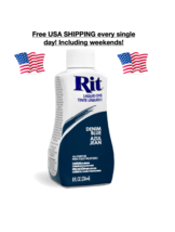 New Rit All Purpose Liquid Dye Navy Blue 8 oz Bottle Cotton Wool Nylon USA Ship - £11.62 GBP