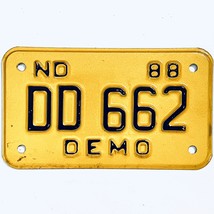 1988 United States North Dakota DEMO Special License Plate DD 662 - $18.80