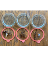 Lot of 3 Weck Rundrand-Glas 100 4&quot; Canning Jar Lid Strawberry, Gaskets a... - €15,31 EUR